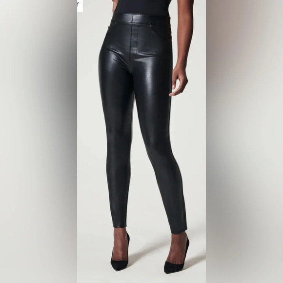 Spanx Leather-Like Ankle Skinny Pant - Picture 1 of 10